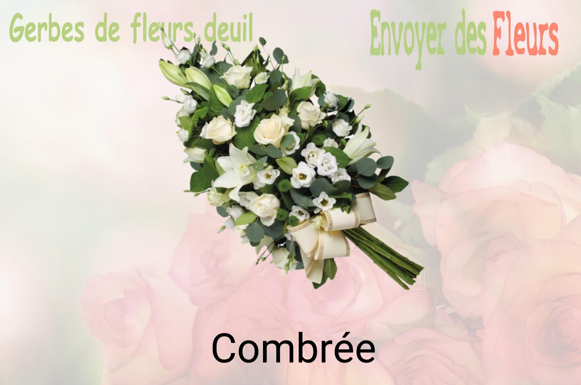 Gerbe de fleurs de deuil livrée à Combrée